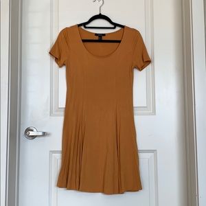 mustard skater dress